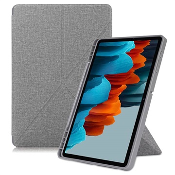 Étui à Rabat Samsung Galaxy Tab S7+ - Origami Stand - Gris