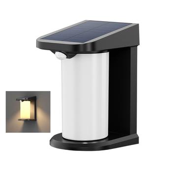 Lampe solaire extérieure à LED / applique murale avec détecteur de mouvement PIR YH0619-PIR - Blanc chaud