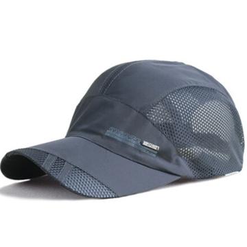 Casquette de course à pied avec filet pour sports de plein air - Gris foncé