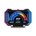 HUD multifonction P25 pour voiture, compatible OBD2, avec écran LCD GPS et compteur de vitesse