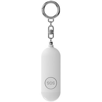 PA100 Alarme de sécurité personnelle rechargeable 130dB avec LED - Blanc