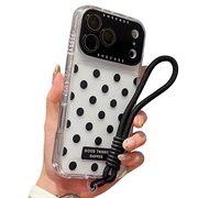 Coque PC/TPU iPhone 17 Pro Max avec film pour objectif et sangle - Polka Dot