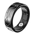 PX02 Crack Design Smart Ring multifonction avec contrôle photo - Taille : 21.5mm - Noir
