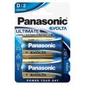 Piles alcalines Panasonic Evolta LR20/D - 2 Pcs.