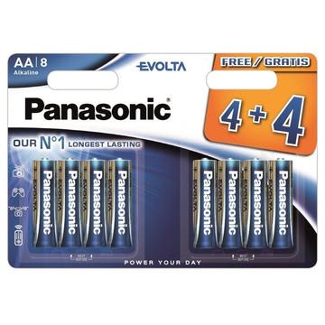 Piles alcalines Panasonic Evolta LR6/AA - 8 pièces