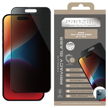 Protecteur d\'Écran iPhone 15 Plus Panzer Premium Full-Fit Privacy