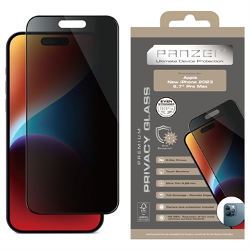 Protecteur d\'Écran iPhone 15 Pro Max Panzer Premium Full-Fit Privacy