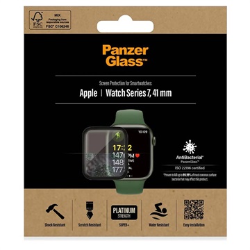 Protecteur d\'Écran Apple Watch Series 9/8/7 PanzerGlass AntiBacterial