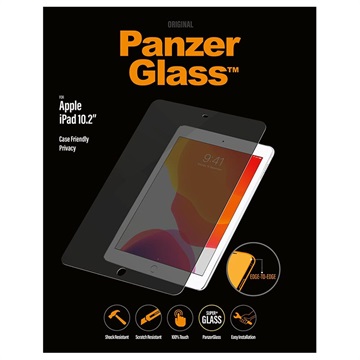 Protecteur d\'Écran iPad 10.2 2019/2020/2021 en Verre Trempé PanzerGlass Case Friendly Privacy (Emballage ouvert - Excellent)