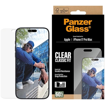 Protection d\'écran iPhone 17 Pro Max PanzerGlass Classic Fit EasyAligner - 9H