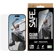 Protecteur d'écran en verre trempé iPhone 17/16 Pro PanzerGlass Safe Ultra-Wide Fit - 9H - Clair