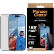 Protection d'écran Confidentialité iPhone 17 Pro PanzerGlass Ultra-Wide Fit EasyAligner 2-Way - 9H - Bord noir