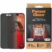 Protecteur d'Écran iPhone 15 Pro PanzerGlass Ultra-Wide Fit Privacy EasyAligner - Bord Noir
