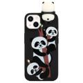 Coque iPhone 14 en TPU 3D Figure Série - Famille Panda