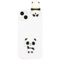 Coque iPhone 14 Plus en TPU 3D Cartoon - Panda Blanc