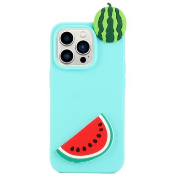 Coque iPhone 14 Pro Max en TPU 3D Cartoon - Pastèque