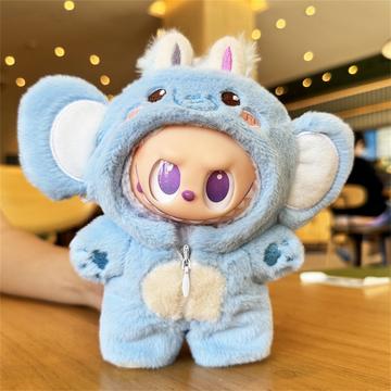 Combinaison à capuche en peluche pour poupée Labubu 17cm - Elephant