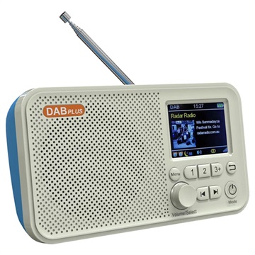 Radio DAB Portable et Haut-Parleur Bluetooth C10 (Emballage ouvert - Acceptable) - Blanche / Bleue