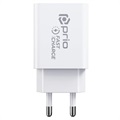 Chargeur Mural Prio Fast Charge - 18W, PD3.0, QC3.0 - Blanc