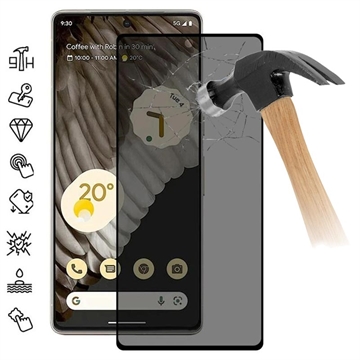 Protecteur d\'Écran Google Pixel 7 Pro en Verre Trempé Privacy Full Cover - Bord Noir