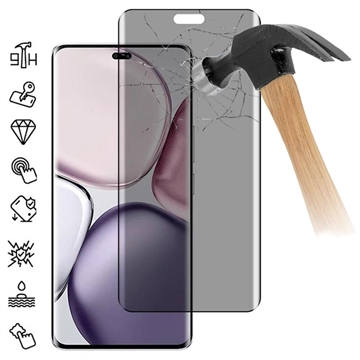 Protecteur d\'Écran Honor Magic7 Lite en Verre Trempé Privacy Full Cover - Bord Noir