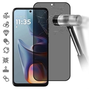 Protecteur d'Écran Motorola Moto E15 en Verre Trempé Privacy Full Cover - Bord Noir