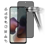 Protecteur d'Écran Motorola Moto G56 en Verre Trempé Privacy Full Cover - Bord Noir