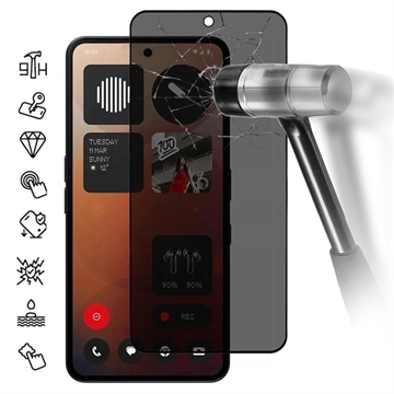 Protecteur d\'Écran Nothing Phone (3a)/(3a) Pro en Verre Trempé Privacy Full Cover - Bord Noir
