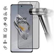 Protecteur d'Écran OnePlus 12 en Verre Trempé Privacy Full Cover - Bord Noir
