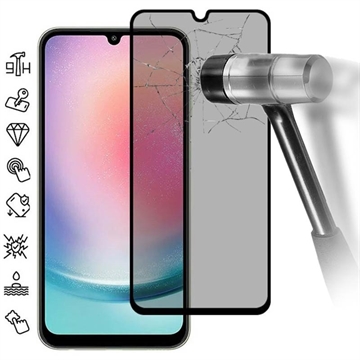 Protecteur d\'Écran Samsung Galaxy A25 en Verre Trempé Privacy Full Cover - Bord Noir