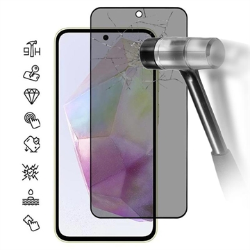 Protecteur d\'Écran Samsung Galaxy A36/A56 en Verre Trempé Privacy Full Cover - Bord Noir