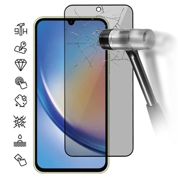 Protecteur d\'Écran Samsung Galaxy M35 en Verre Trempé Privacy Full Cover - Bord Noir