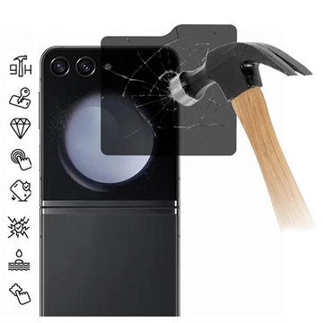 Protecteur d\'Écran Samsung Galaxy Z Flip6/Z Flip7 FE en Verre Trempé Privacy Full Cover - Bord Noir