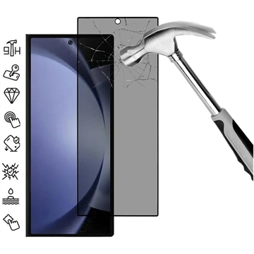 Protecteur d\'Écran Samsung Galaxy Z Fold7 en Verre Trempé Privacy Full Cover - Bord Noir