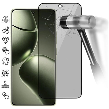 Protecteur d\'Écran Xiaomi 14T/14T Pro en Verre Trempé Privacy Full Cover - Bord Noir