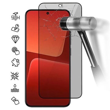 Protecteur d\'Écran Xiaomi Redmi K70 Ultra en Verre Trempé Privacy Full Cover - Bord Noir