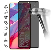 Protecteur d'Écran Xiaomi Redmi Note 13 en Verre Trempé Privacy Full Cover - Bord Noir