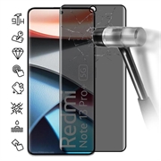 Protecteur d'Écran Xiaomi Redmi Note 13 Pro+ en Verre Trempé Privacy Full Cover - Bord Noir