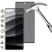 Protecteur d'Écran Xiaomi Redmi Note 14 Pro+ 5G/13 Pro+ en Verre Trempé Privacy Full Cover - Bord Noir