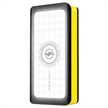 Chargeur Sans Fil Solaire Psooo PS-406 - 20000mAh - Jaune