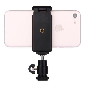 Puluz PU214 Tête de trépied et pince 1/4" pour Smartphones - Noir