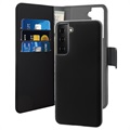 Étui Portefeuille Samsung Galaxy S21 FE 5G Magnétique Puro 2-en-1 (Emballage ouvert - Acceptable) - Noir