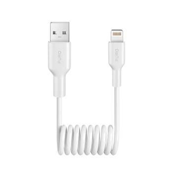 Puro Câble spiralé USB-A / Lightning - 1m - Blanc