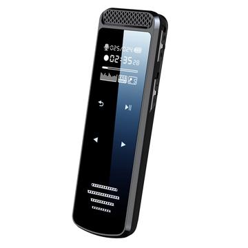 Enregistreur audio Q55 DSP 8 cœurs à réduction de bruit avec double micro et activation vocale HD - Noir