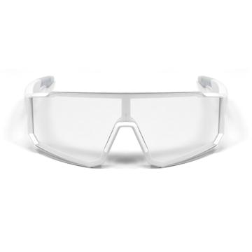 QY-Pro1 Lunettes de cyclisme intelligentes avec traduction AI et connectivité Bluetooth - Blanc / Lentille photochromique