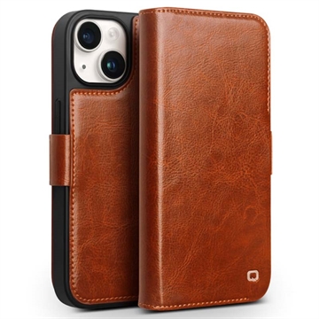 Etui Portefeuille iPhone 15 Plus en Cuir Qialino Classic