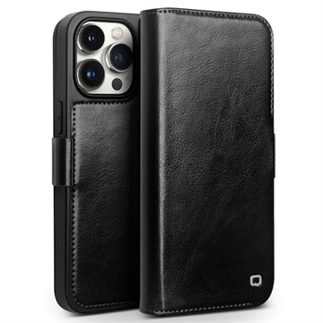 Etui Portefeuille iPhone 15 Pro Max en Cuir Qialino Classic