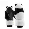 Gants de ski Qunature Panda pour enfants et adultes - S - Noir / Blanc