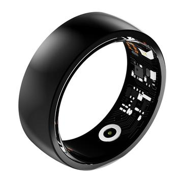 R09M Smart Ring de surveillance de la santé - Taille : 21.8mm - Noir