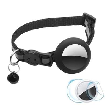 Collier réfléchissant avec cloche, étui en silicone et film de protection pour AirTag 1/2